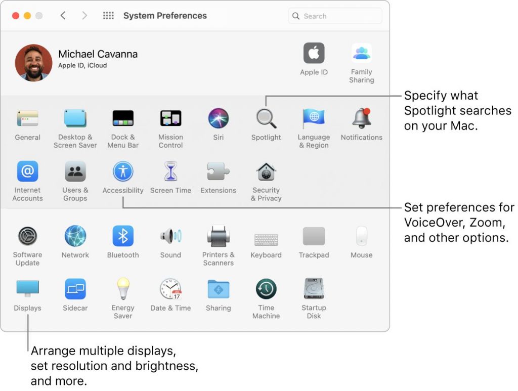 Preferencias de Mac 