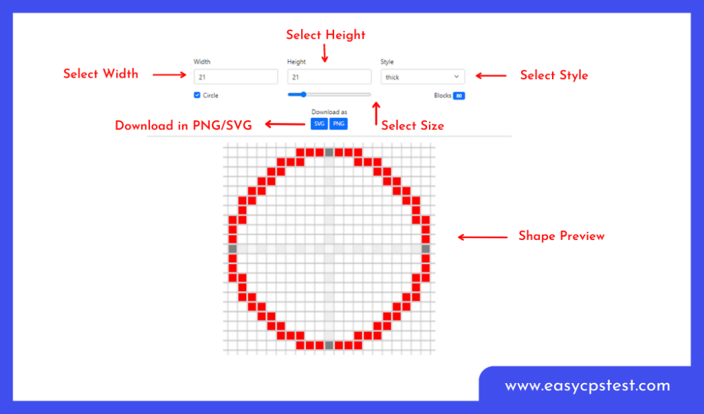 Pixel Circle Generator - Minecraft Circle Generator