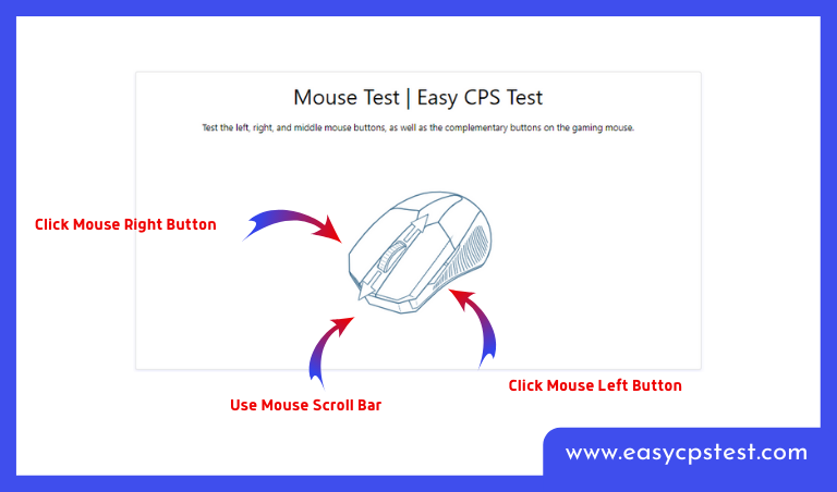 Test del mouse in linea